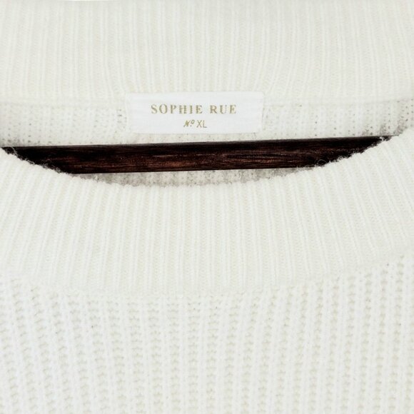 Womens XL Sophie Rue Women's Karmiti Diagonal Black Colorblock Crewneck Pullover - Picture 9 of 11